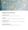 Cherry Blossom Blue Vinyl Decorative Self Adhesive Wallpaper (3 ft X 3 ft)