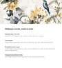 Songbird Blossom Branch Vinyl Floral Self Adhesive Wallpaper (3 ft X 3 ft)