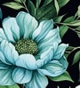 Teal Floral Bloom Vinyl Floral Self Adhesive Wallpaper (3 ft X 3 ft)