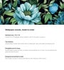 Teal Floral Bloom Vinyl Floral Self Adhesive Wallpaper (3 ft X 3 ft)