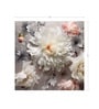 Grand White Peony Vinyl Floral Self Adhesive Wallpaper (3 ft X 3 ft)