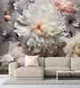 Grand White Peony Vinyl Floral Self Adhesive Wallpaper (3 ft X 3 ft)