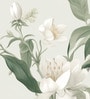 Lily Butterfly Garden Vinyl Floral Self Adhesive Wallpaper (3 ft X 3 ft)