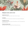 Tropical Bird Floral Vinyl Floral Self Adhesive Wallpaper (3 ft X 3 ft)