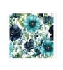 Teal Poppy Bloom Vinyl Floral Self Adhesive Wallpaper (3 ft X 3 ft)
