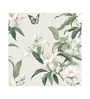 Lily Butterfly Garden Vinyl Floral Self Adhesive Wallpaper (3 ft X 3 ft)