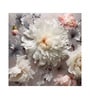 Grand White Peony Vinyl Floral Self Adhesive Wallpaper (3 ft X 3 ft)