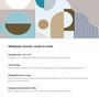 Coastal Geometric Blend Vinyl Geometric Self Adhesive Wallpaper (3 ft X 3 ft)