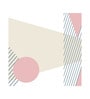 Pastel Stripe Geometry Vinyl Geometric Self Adhesive Wallpaper (3 ft X 3 ft)