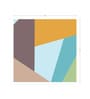 Peach Teal Blocks Vinyl Geometric Self Adhesive Wallpaper (3 ft X 3 ft)