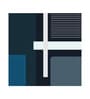 Teal Circle Stripes Vinyl Geometric Self Adhesive Wallpaper (3 ft X 3 ft)