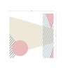 Pastel Stripe Geometry Vinyl Geometric Self Adhesive Wallpaper (3 ft X 3 ft)