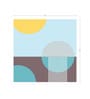 Sunburst Stripe Geometry Vinyl Geometric Self Adhesive Wallpaper (3 ft X 3 ft)