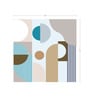 Coastal Geometric Blend Vinyl Geometric Self Adhesive Wallpaper (3 ft X 3 ft)