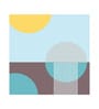 Sunburst Stripe Geometry Vinyl Geometric Self Adhesive Wallpaper (3 ft X 3 ft)