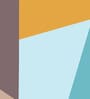 Peach Teal Blocks Vinyl Geometric Self Adhesive Wallpaper (3 ft X 3 ft)