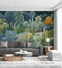 Autumn Garden Pathway Vinyl Landscape Self Adhesive Wallpaper (3 ft X 3 ft)