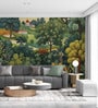 Red Roof Village Grove Vinyl Landscape Self Adhesive Wallpaper (3 ft X 3 ft)