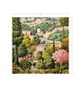 Pink Blossom Hillside Vinyl Landscape Self Adhesive Wallpaper (3 ft X 3 ft)