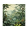 Dense Jungle Greenery Vinyl Landscape Self Adhesive Wallpaper (3 ft X 3 ft)