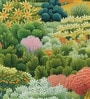 Blossoming Garden Path Vinyl Landscape Self Adhesive Wallpaper (3 ft X 3 ft)