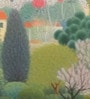 Whimsical Village Grove Vinyl Landscape Self Adhesive Wallpaper (3 ft X 3 ft)
