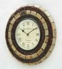 Multicolor Wood Analog Wall Clock