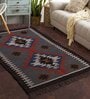 Multicolor Wool & Jute 3 ft X 5 ft Hand Woven Dhurrie