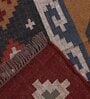 Multicolor Wool & Jute 5 ft X 8 ft Hand Woven Dhurrie
