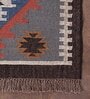 Multicolor Wool & Jute 3 ft X 5 ft Hand Woven Dhurrie