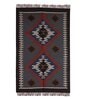 Multicolor Wool & Jute 3 ft X 5 ft Hand Woven Dhurrie