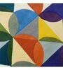 Multicolor Geometric Wool 4 ft x 6 ft Hand Tufted Carpet