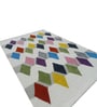Multicolor Geometric Wool 4 ft x 6 ft Hand Tufted Carpet