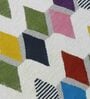 Multicolor Geometric Wool 4 ft x 6 ft Hand Tufted Carpet