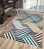 Multicolor Geometric Wool 4 ft x 6 ft Hand Tufted Carpet