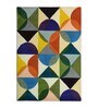 Multicolor Geometric Wool 4 ft x 6 ft Hand Tufted Carpet