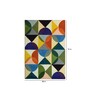 Multicolor Geometric Wool 4 ft x 6 ft Hand Tufted Carpet