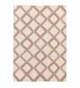 Beige  Wool & Viscose Abstract 6 x 9 Feet Hand Knotted Carpet