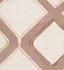 Beige  Wool & Viscose Abstract 6 x 9 Feet Hand Knotted Carpet