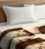 Brown Abstract Wool 1000 GSM Double Bed Blanket