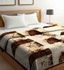 Brown Abstract Wool 1000 GSM Double Bed Blanket