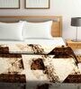 Brown Abstract Wool 1000 GSM Double Bed Blanket