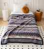 Multicolor Wool Abstract 350 Gsm Soft Single Bed Blanket