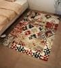 Multicolor Abstract Wool 4 ft x 6 ft Hand Tufted Carpet