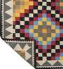 Multicolor Wool Abstract 72 x 48 Inches Hand Woven Dhurrie