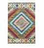 Multicolor Wool Abstract 72 x 48 Inches Hand Woven Dhurrie