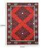 Multicolor Wool Abstract 72 x 48 Inches Hand Woven Dhurrie