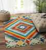 Multicolor Wool Abstract 72 x 48 Inches Hand Woven Dhurrie