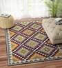 Multicolor Wool Abstract 72 x 48 Inches Hand Woven Dhurrie