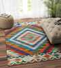 Multicolor Wool Abstract 72 x 48 Inches Hand Woven Dhurrie